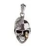 Bikerringshop Sterling Silver Worm Skull Head Pendant -Outlet Rings Store worm skull pendant