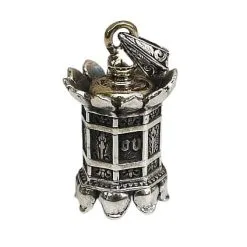 Bikerringshop Sterling Silver Zen Lantern Pendant -Outlet Rings Store zen lantern pendant 2
