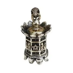 Bikerringshop Sterling Silver Zen Lantern Pendant -Outlet Rings Store zen lantern pendant